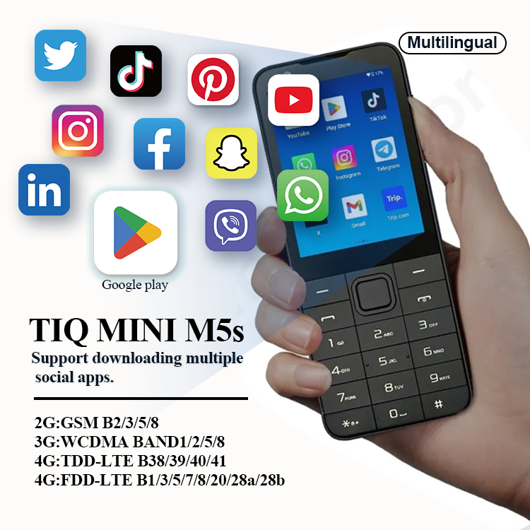 TIQ MINI M5S Black 3g+32g smartphones MTK 6761 Touchscreen phone Button Phone Android phone